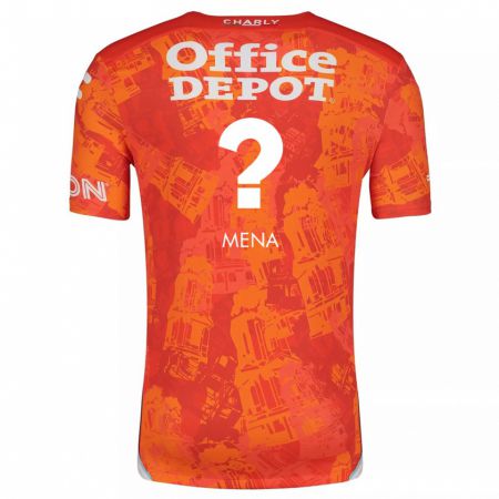 Kandiny Kinderen Ángel Mena #0 Oranje Wit Uitshirt Uittenue 2024/25 T-Shirt