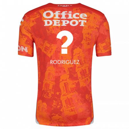 Kandiny Niño Camiseta Emilio Rodríguez #0 Naranja Blanco 2ª Equipación 2024/25 La Camisa