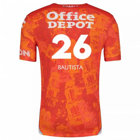 Kandiny Kinderen Alán Bautista #26 Oranje Wit Uitshirt Uittenue 2024/25 T-Shirt