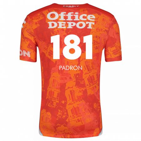 Kandiny Kinderen Romeo Padrón #181 Oranje Wit Uitshirt Uittenue 2024/25 T-Shirt