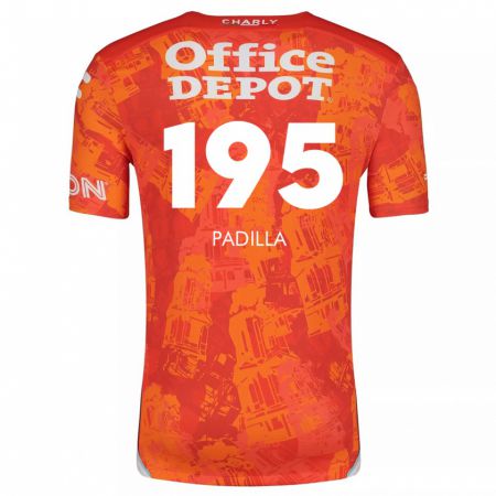 Kandiny Kinderen Ángel Padilla #195 Oranje Wit Uitshirt Uittenue 2024/25 T-Shirt