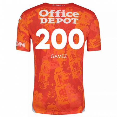 Kandiny Kinderen Sergio Gámez #200 Oranje Wit Uitshirt Uittenue 2024/25 T-Shirt