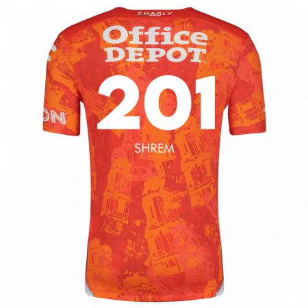 Kandiny Kinderen David Shrem #201 Oranje Wit Uitshirt Uittenue 2024/25 T-Shirt