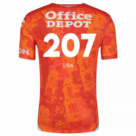 Kandiny Kinderen Almir Lira #207 Oranje Wit Uitshirt Uittenue 2024/25 T-Shirt