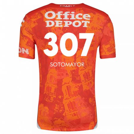 Kandiny Kinderen Jacob Sotomayor #307 Oranje Wit Uitshirt Uittenue 2024/25 T-Shirt