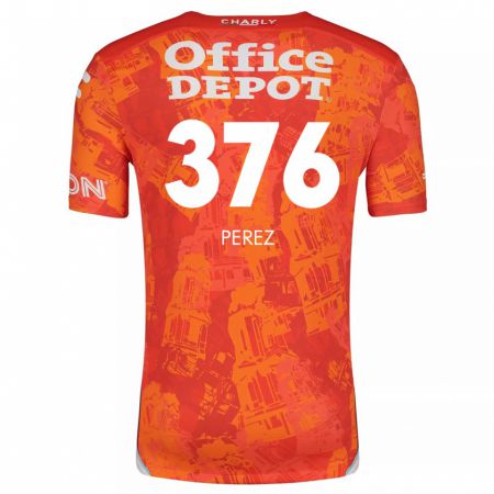 Kandiny Kinderen Abraham Pérez #376 Oranje Wit Uitshirt Uittenue 2024/25 T-Shirt