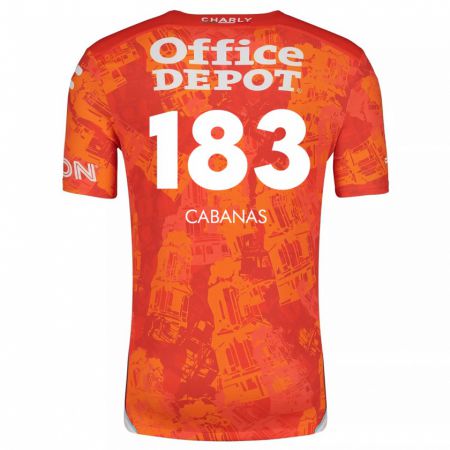 Kandiny Bambino Maglia Mauricio Cabañas #183 Arancione Bianco Kit Gara Away 2024/25 Maglietta