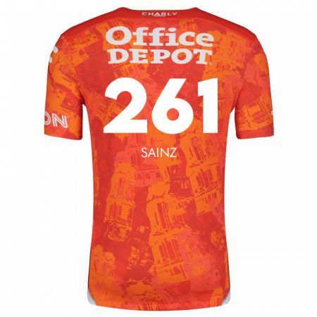 Kandiny Kinderen Diego Sáinz #261 Oranje Wit Uitshirt Uittenue 2024/25 T-Shirt