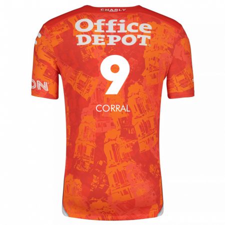 Kandiny Kinderen Charlyn Corral #9 Oranje Wit Uitshirt Uittenue 2024/25 T-Shirt