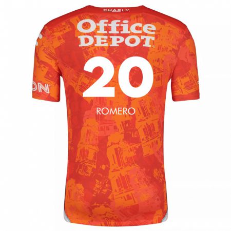 Kandiny Kinderen Tamara Romero #20 Oranje Wit Uitshirt Uittenue 2024/25 T-Shirt