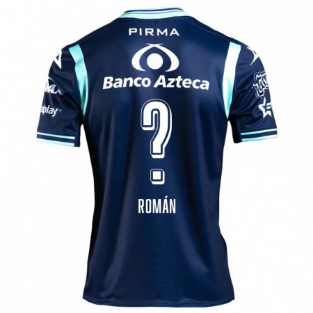 Kandiny Bambino Maglia Santiago Román #0 Blu Navy Kit Gara Away 2024/25 Maglietta