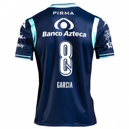 Kandiny Bambino Maglia Luis García #8 Blu Navy Kit Gara Away 2024/25 Maglietta