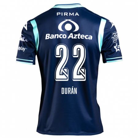 Kandiny Bambino Maglia Rafael Durán #22 Blu Navy Kit Gara Away 2024/25 Maglietta