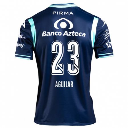 Kandiny Bambino Maglia Daniel Aguilar #23 Blu Navy Kit Gara Away 2024/25 Maglietta