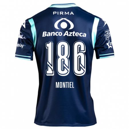 Kandiny Bambino Maglia Santiago Montiel #186 Blu Navy Kit Gara Away 2024/25 Maglietta