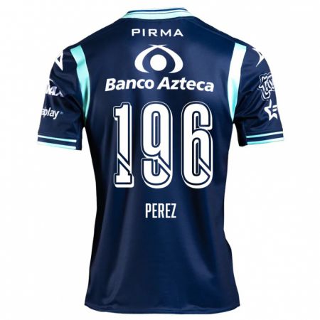 Kandiny Bambino Maglia Arez Pérez #196 Blu Navy Kit Gara Away 2024/25 Maglietta