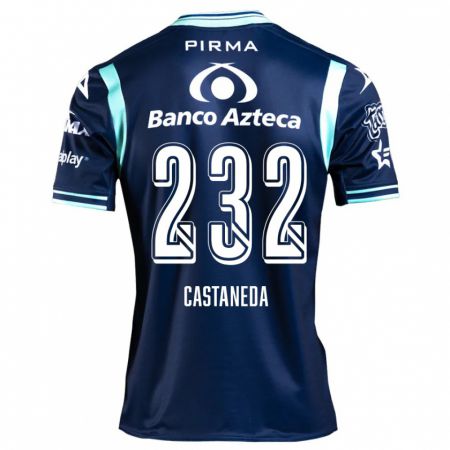 Kandiny Bambino Maglia Ángel Castañeda #232 Blu Navy Kit Gara Away 2024/25 Maglietta