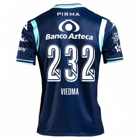 Kandiny Niño Camiseta Alvar Viedma #232 Azul Marino 2ª Equipación 2024/25 La Camisa