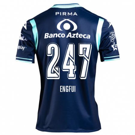 Kandiny Bambino Maglia Emilio Engfui #247 Blu Navy Kit Gara Away 2024/25 Maglietta