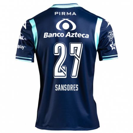 Kandiny Bambino Maglia Miguel Sansores #27 Blu Navy Kit Gara Away 2024/25 Maglietta