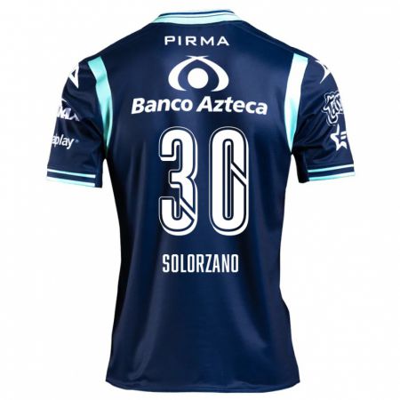 Kandiny Niño Camiseta Aisha Solórzano #30 Azul Marino 2ª Equipación 2024/25 La Camisa