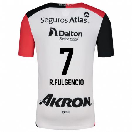 Kandiny Bambino Maglia Raymundo Fulgencio #7 Bianco Rosso Nero Kit Gara Away 2024/25 Maglietta