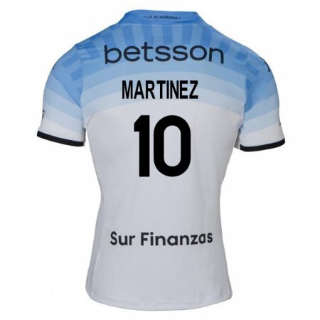 Kandiny Bambino Maglia Roger Martínez #10 Bianco Blu Nero Kit Gara Away 2024/25 Maglietta