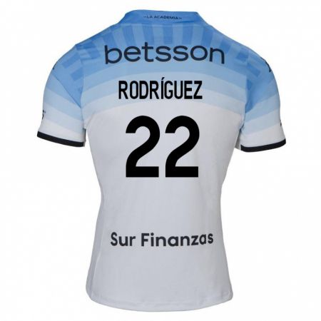 Kandiny Bambino Maglia Baltasar Rodríguez #22 Bianco Blu Nero Kit Gara Away 2024/25 Maglietta