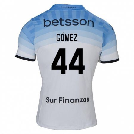 Kandiny Bambino Maglia Francisco Gómez #44 Bianco Blu Nero Kit Gara Away 2024/25 Maglietta