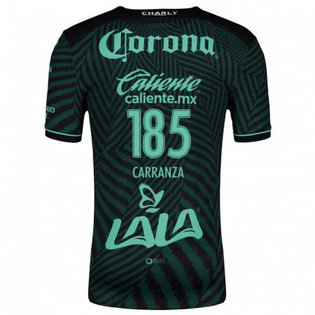 Kandiny Niño Camiseta Héctor Carranza #185 Verde Negro 2ª Equipación 2024/25 La Camisa México