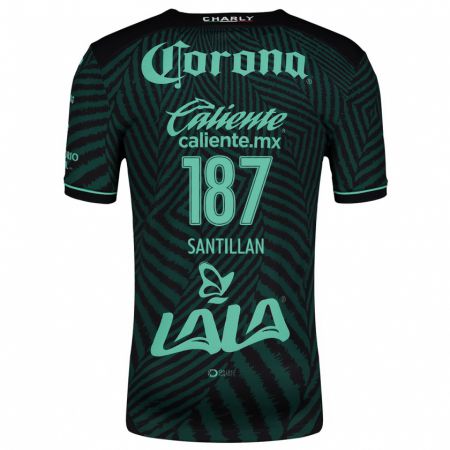 Kandiny Niño Camiseta Emilio Santillán #187 Verde Negro 2ª Equipación 2024/25 La Camisa