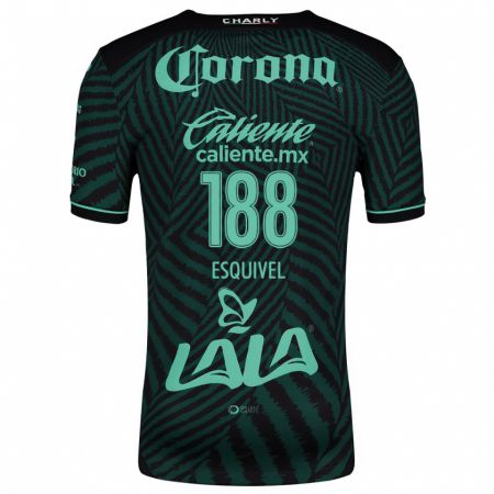 Kandiny Niño Camiseta Bruno Esquivel #188 Verde Negro 2ª Equipación 2024/25 La Camisa