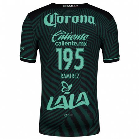 Kandiny Niño Camiseta Jesús Ramírez #195 Verde Negro 2ª Equipación 2024/25 La Camisa