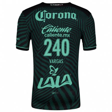 Kandiny Niño Camiseta Diego Vargas #240 Verde Negro 2ª Equipación 2024/25 La Camisa México