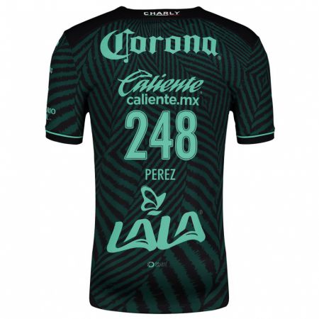 Kandiny Niño Camiseta Jonathan Pérez #248 Verde Negro 2ª Equipación 2024/25 La Camisa México