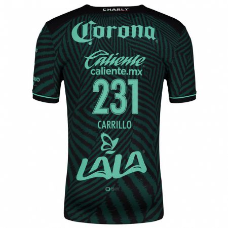 Kandiny Niño Camiseta Ángel Carrillo #231 Verde Negro 2ª Equipación 2024/25 La Camisa México