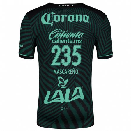 Kandiny Niño Camiseta Luis Mascareño #235 Verde Negro 2ª Equipación 2024/25 La Camisa México