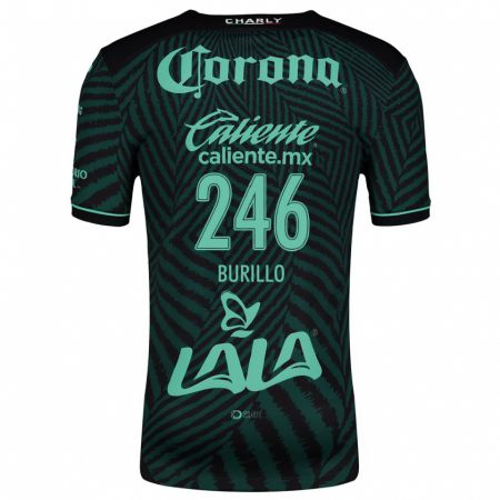 Kandiny Niño Camiseta Juan Burillo #246 Verde Negro 2ª Equipación 2024/25 La Camisa México