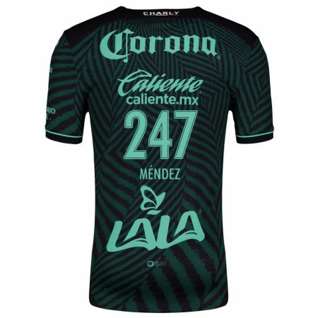 Kandiny Niño Camiseta Owen Méndez #247 Verde Negro 2ª Equipación 2024/25 La Camisa México