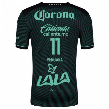 Kandiny Niño Camiseta Duván Vergara #11 Verde Negro 2ª Equipación 2024/25 La Camisa México