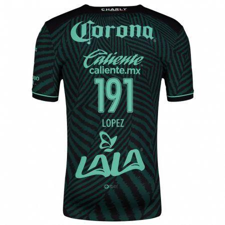 Kandiny Kinderen Carlos López #191 Zwart Groen Uitshirt Uittenue 2024/25 T-Shirt