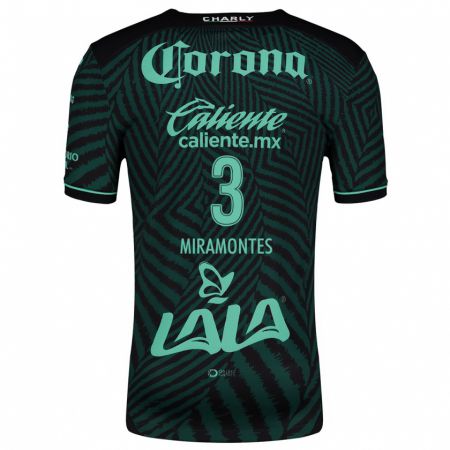 Kandiny Niño Camiseta Natalia Miramontes #3 Verde Negro 2ª Equipación 2024/25 La Camisa México