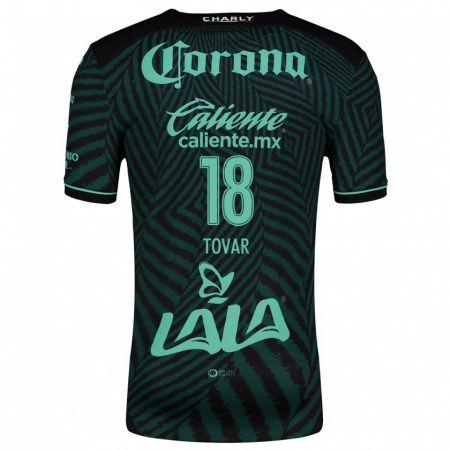 Kandiny Niño Camiseta Arlett Tovar #18 Verde Negro 2ª Equipación 2024/25 La Camisa México