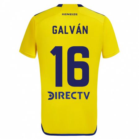 Kandiny Bambino Maglia Lucas Galván #16 Giallo Blu Kit Gara Away 2024/25 Maglietta