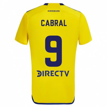 Kandiny Niño Camiseta Bruno Cabral #9 Amarillo Azul 2ª Equipación 2024/25 La Camisa México