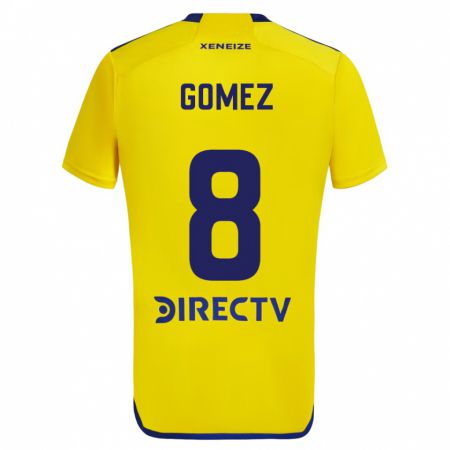 Kandiny Kinder Camila Gomez Ares #8 Gelb Blau Auswärtstrikot Trikot 2024/25 T-Shirt Österreich