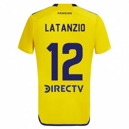 Kandiny Bambino Maglia Florencia Latanzio #12 Giallo Blu Kit Gara Away 2024/25 Maglietta