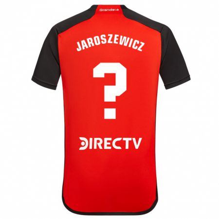 Kandiny Bambino Maglia Franco Jaroszewicz #0 Rosso Nero Bianco Kit Gara Away 2024/25 Maglietta