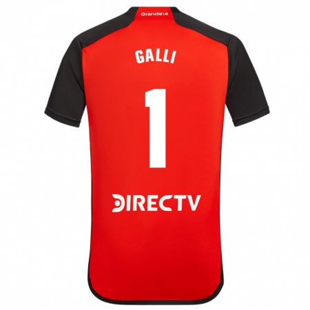 Kandiny Bambino Maglia Ludmila Galli #1 Rosso Nero Bianco Kit Gara Away 2024/25 Maglietta