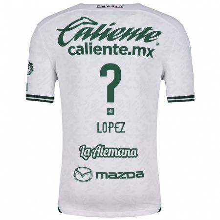 Kandiny Bambino Maglia Nicolás López #0 Bianco Verde Kit Gara Away 2024/25 Maglietta